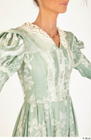  Photos Woman in Historical Dress 4 19th Century Green Dress upper body 0010.jpg